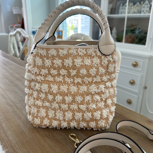 Rare Henri Bendel Tweed Mini Satchel with Crossbody Strap - Picture 2 of 6